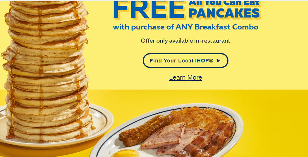 50 Off IHOP Coupons Code April 2020 B1G2 Free EVERYTHING 100 Promo 